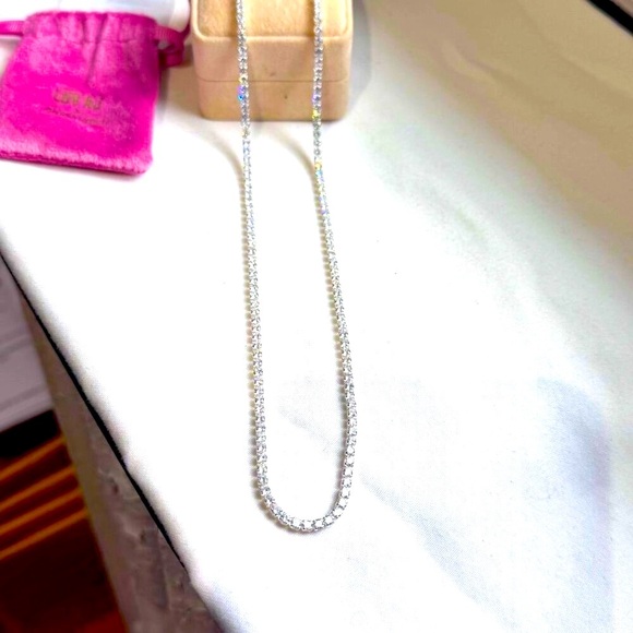 💎 LUV AJ x Alyssa Lynch Prong-Set Silver Tennis Necklace – Total Showstopper! - Picture 7 of 16